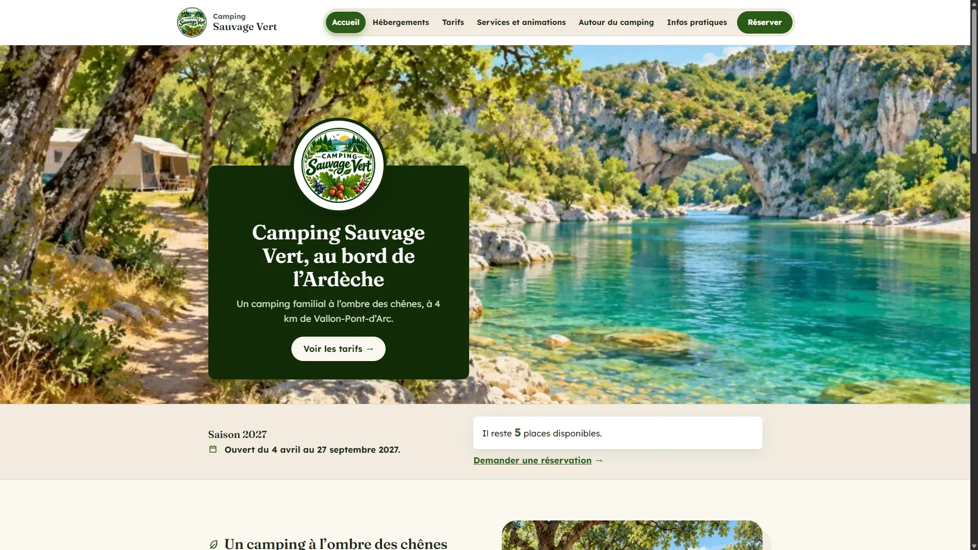 Camping Sauvage Vert